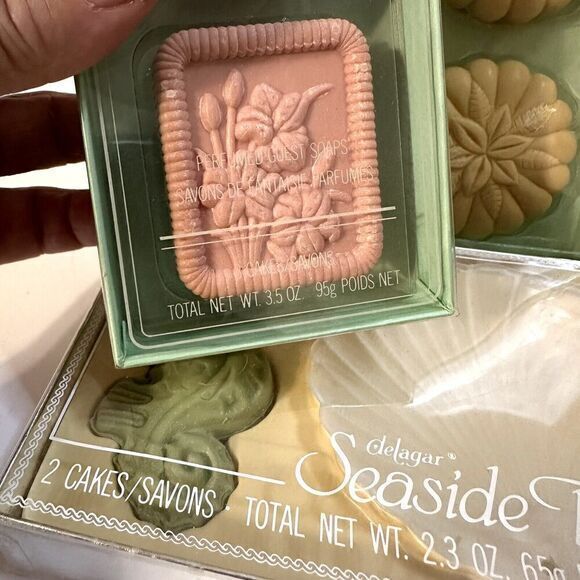 Vintage Soap Sets Savons Delagar Collections Seaside Treasures & Island blossoms - Picture 6 of 9